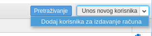 Mogućnost dodavanja korisnika za fakturiranje]