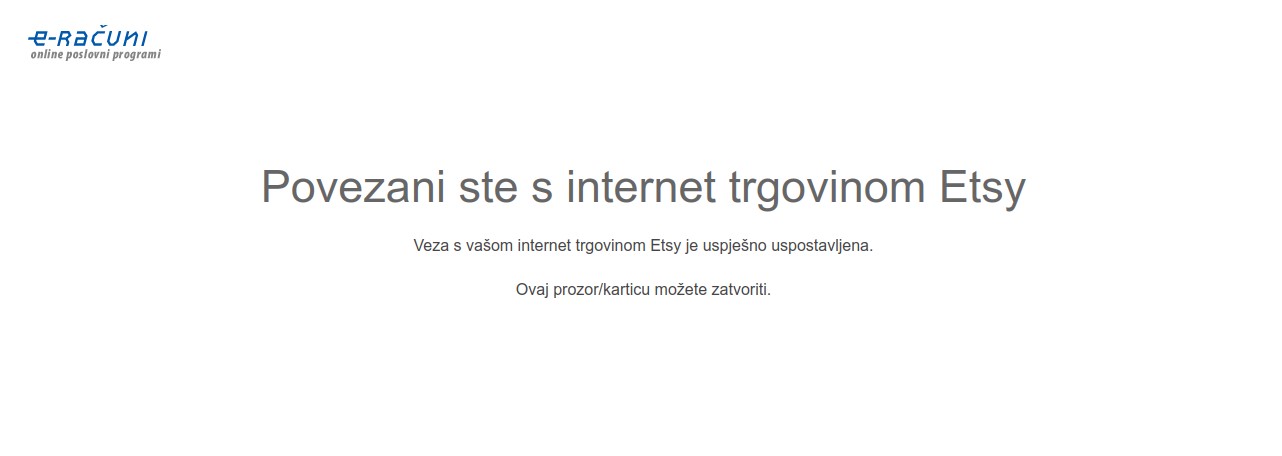 Obavijest o uspješnom povezivanju