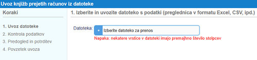 Datoteka ni v ustreznem datotečnem formatu ali ne vsebuje podatkov