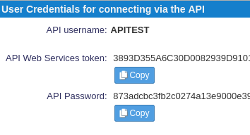 Get API Password and organization token