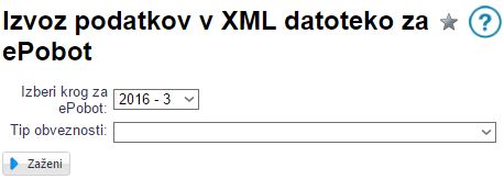 Izdelava datoteke XML za ePobot