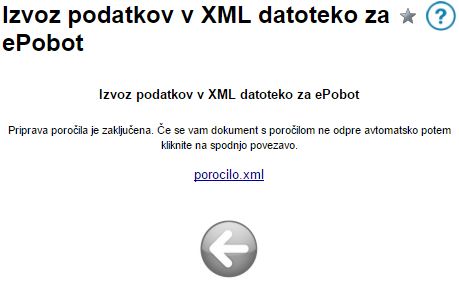 Izdelava datoteke XML za ePobot