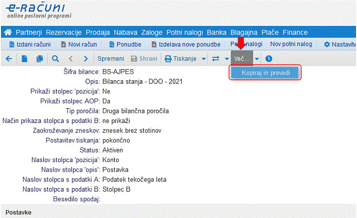 Masovno prevajanje predloge bilance