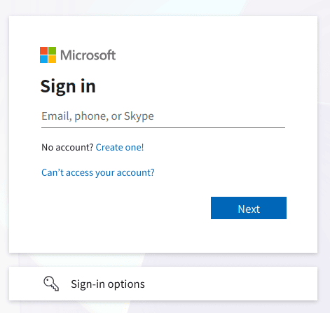 Prijava v naš Microsoft račun